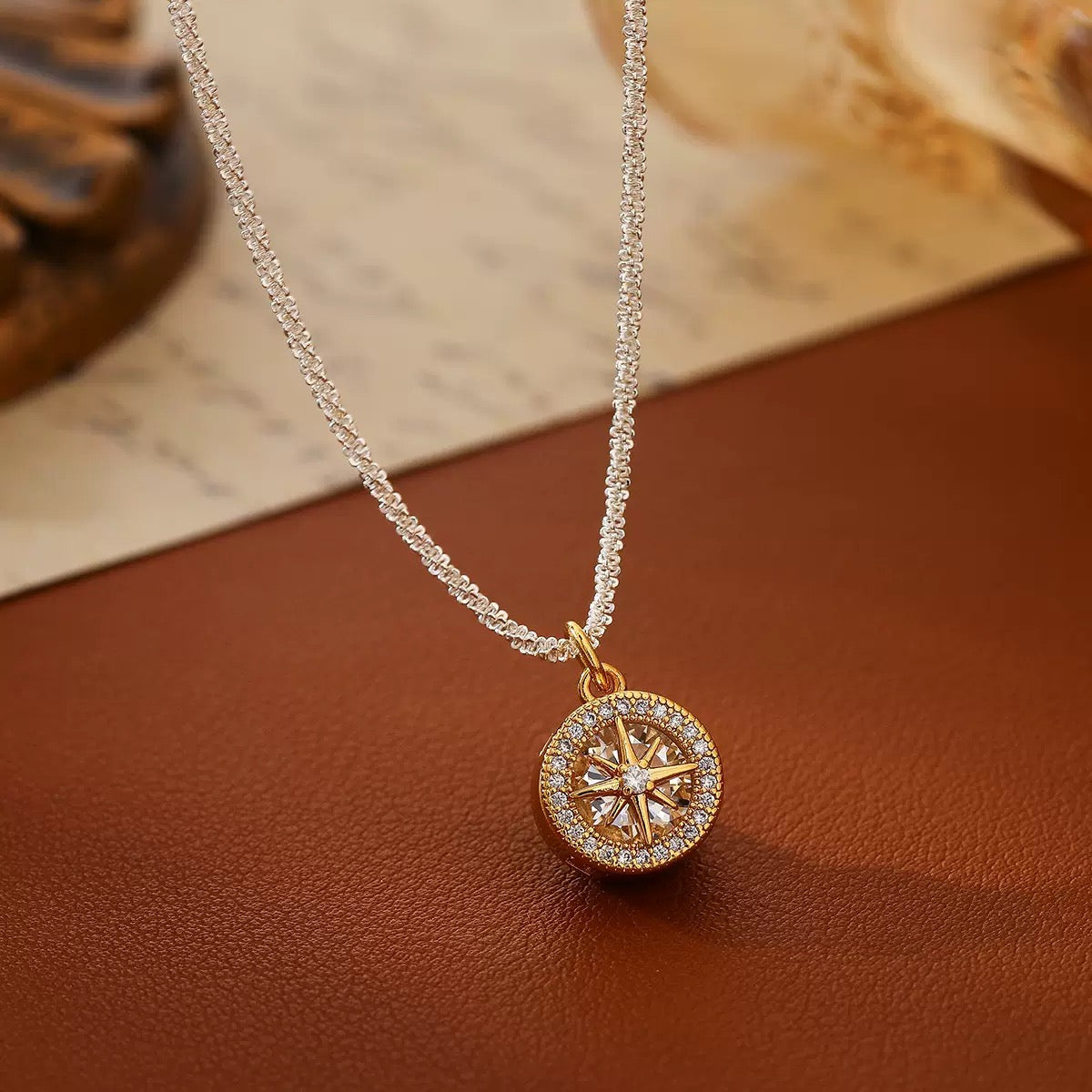 Compass Star Diamond Necklace