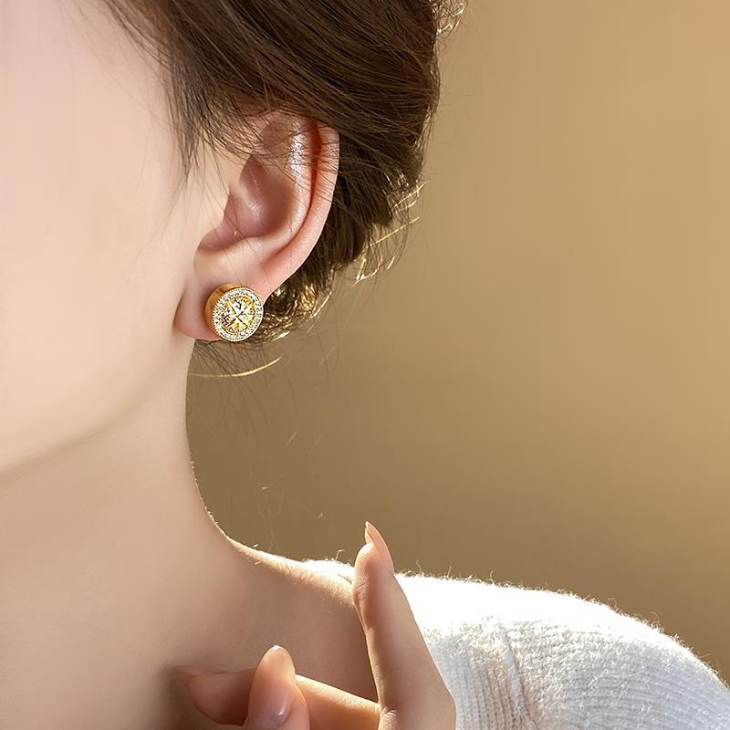Compass Star Diamond Earrings