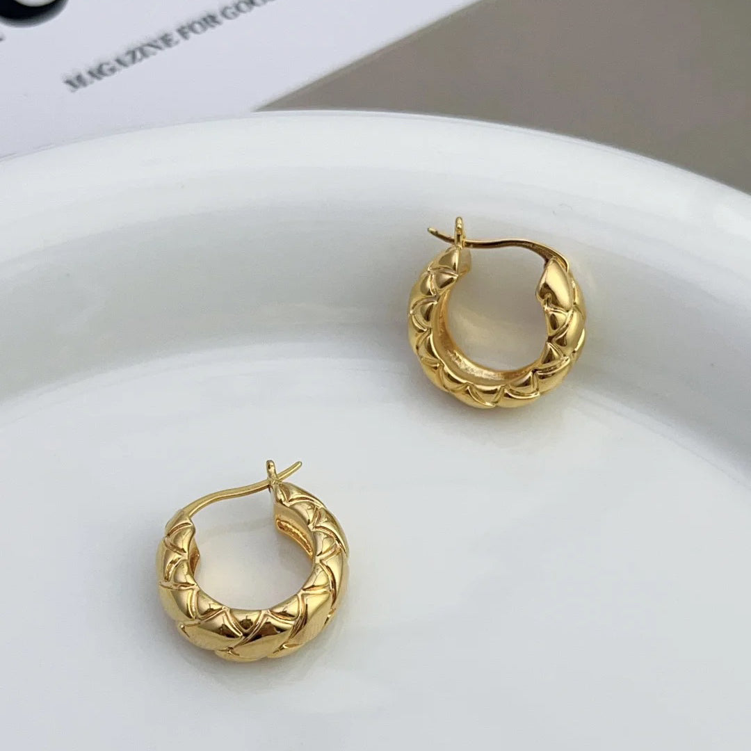 QuiltedHoop Earrings