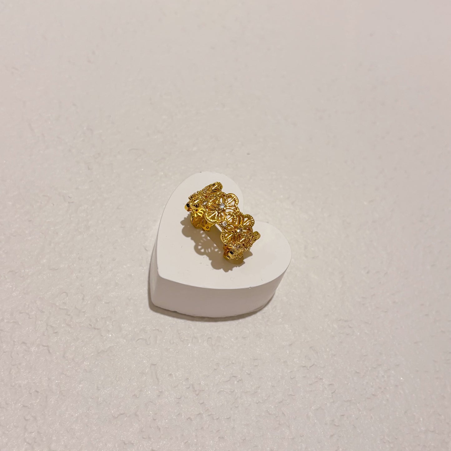 Floral Lace Open Ring