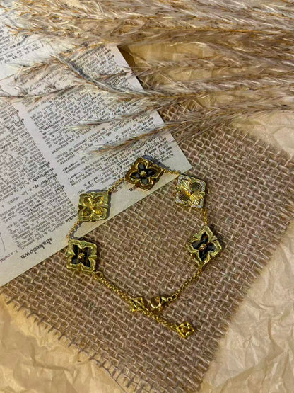 Tiger Eye Stone Bracelet - 18K Gold Plated