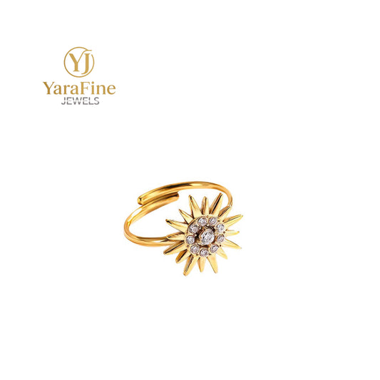 Moon Zircon - Inlaid Adjustable Rings
