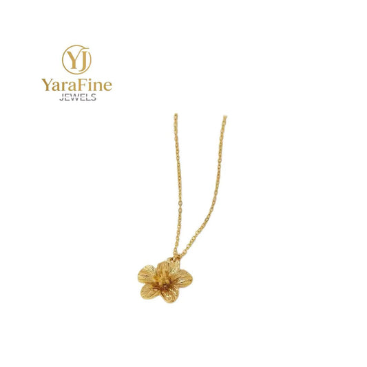 Golden Floral Zircon - Inlaid Jewelry Set