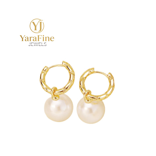 Checkered Deep Sea Mother-of-Pearl Pearl Earrings