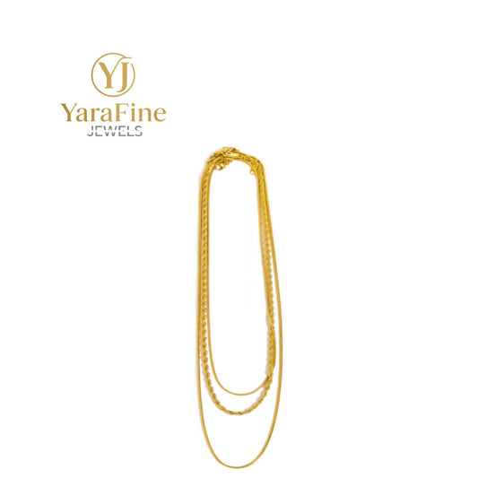 Layered Rope & Snake Chain Necklace