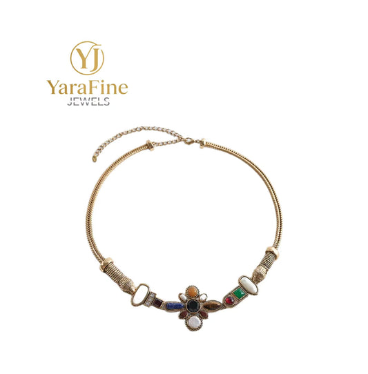 Boho Multicolor Pearl & Cat-Eye Vintage Belt Chain