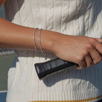Zircon - Inlaid Titanium Steel Bracelet