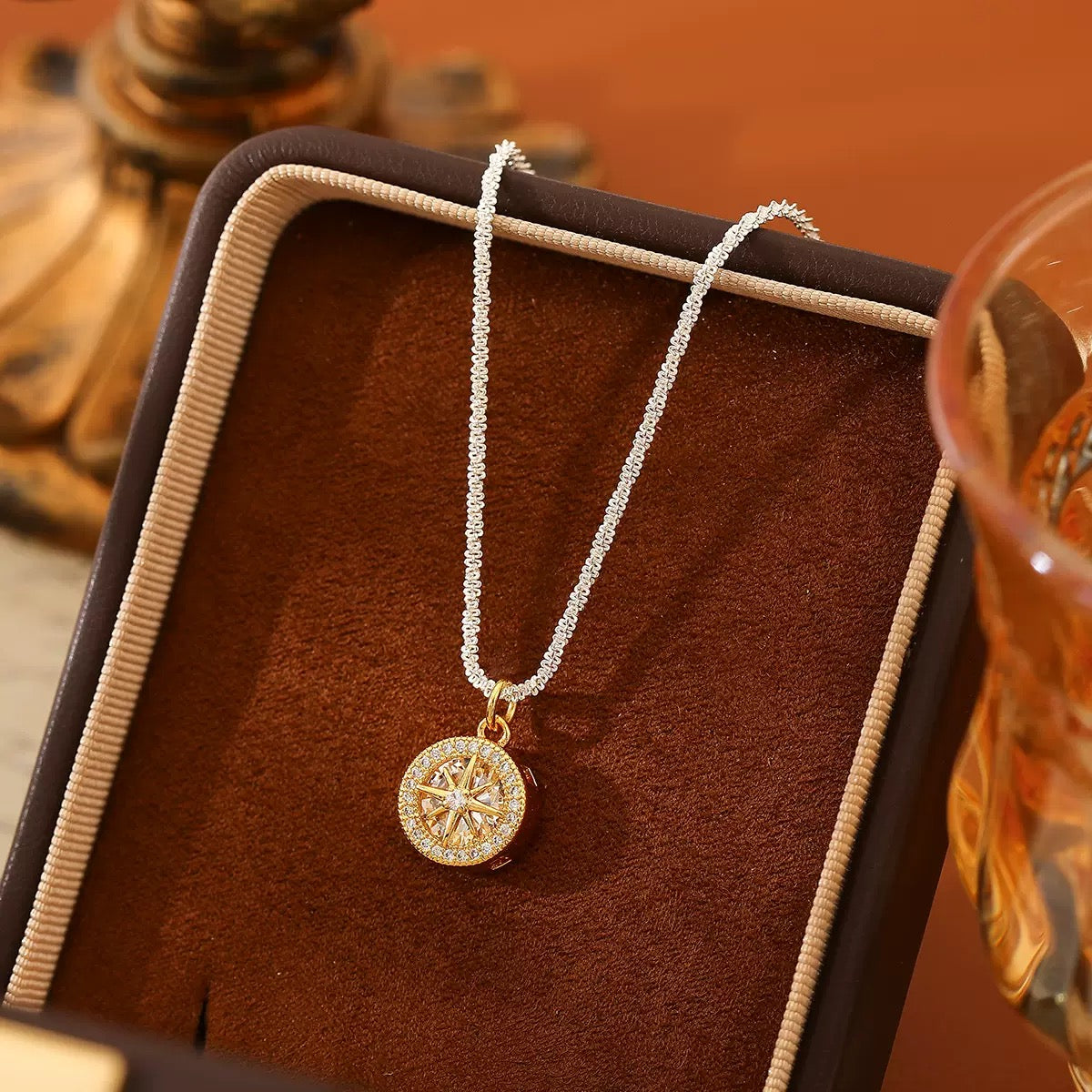 Compass Star Diamond Necklace