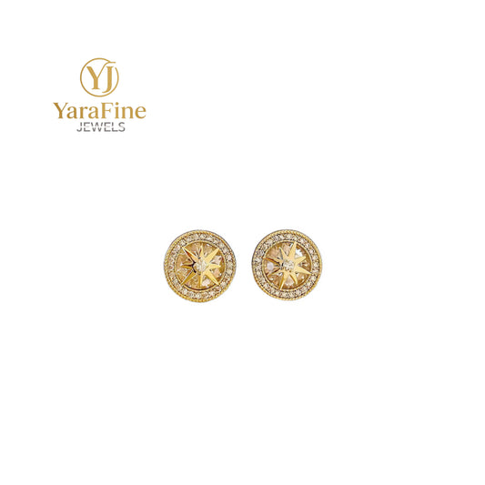 Compass Star Diamond Earrings