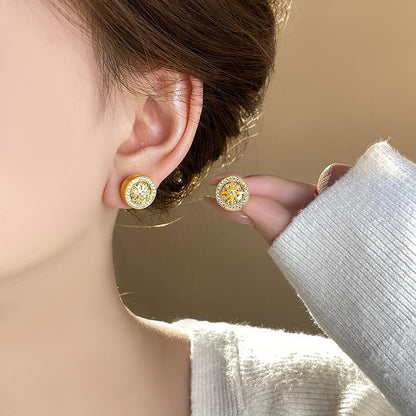 Compass Star Diamond Earrings
