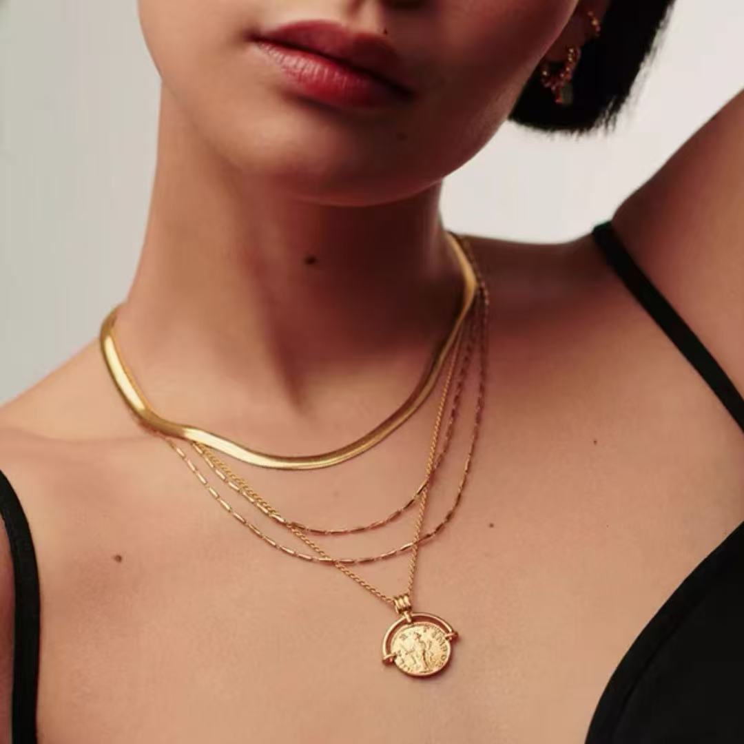 Roman Coin Pendant Necklace