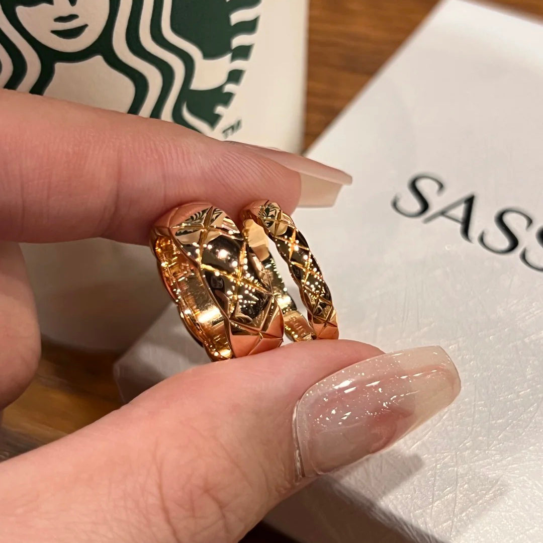 18K Quilted Ring