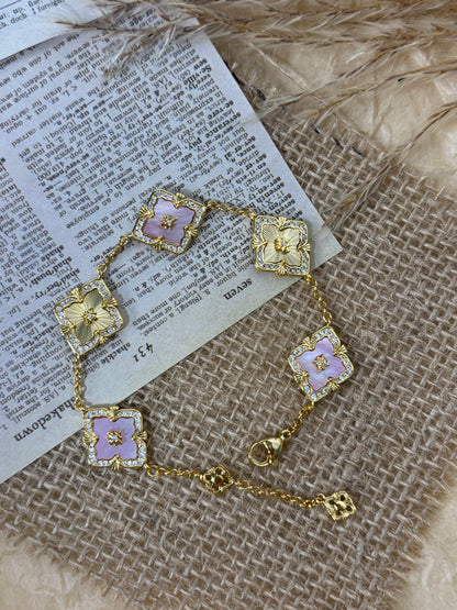 Tiger Eye Stone Bracelet - 18K Gold Plated