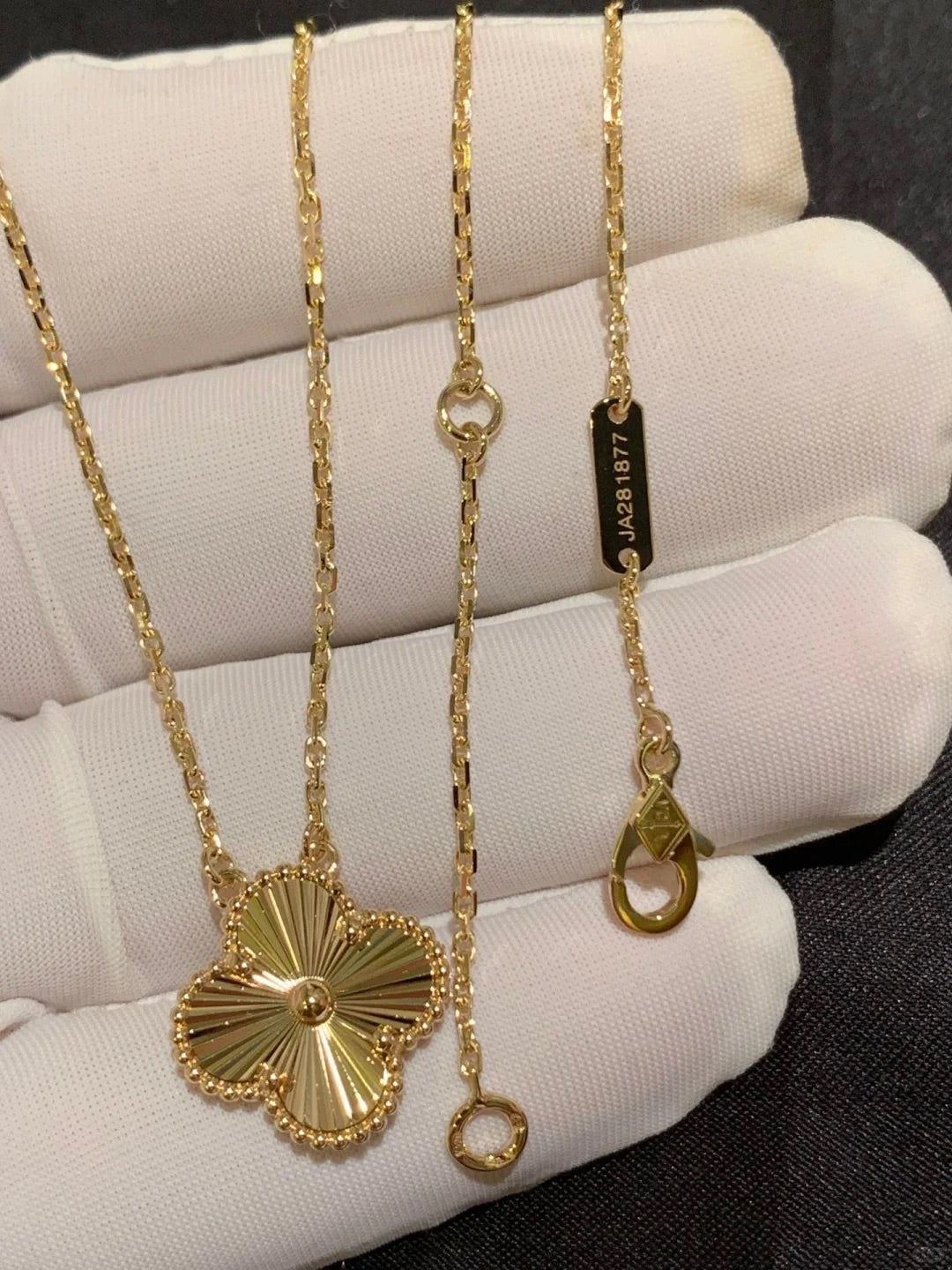18K Gold - Plated Five - Flower Necklace