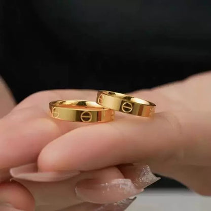 Timeless Gold - Plated Engraved Band Ring