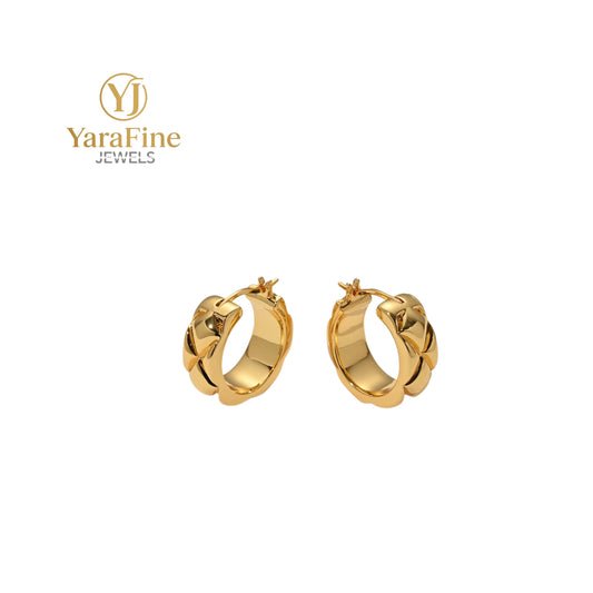 QuiltedHoop Earrings