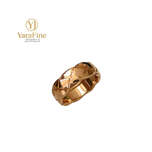 18K Quilted Ring
